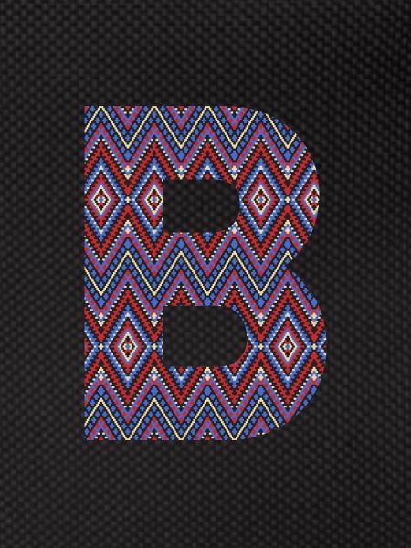 Monogramm Buchstabe B - geometrisches Muster