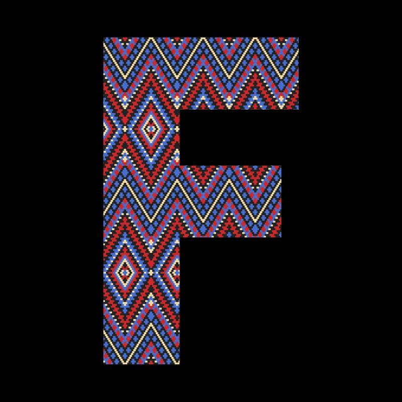 Monogram Letter F- geometric pattern