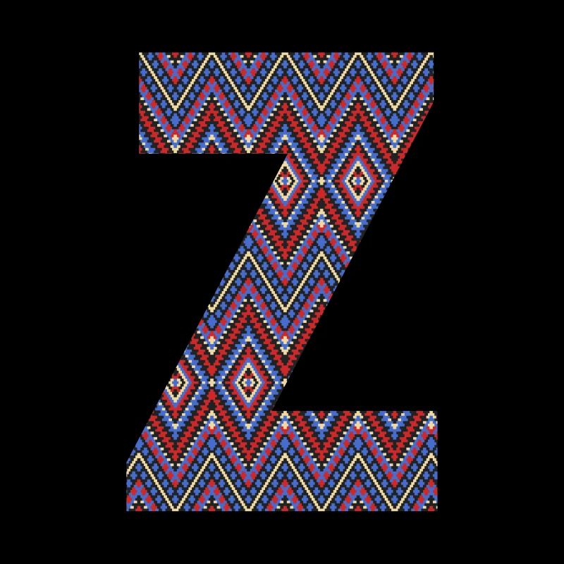 Monogram Letter Z- geometric pattern