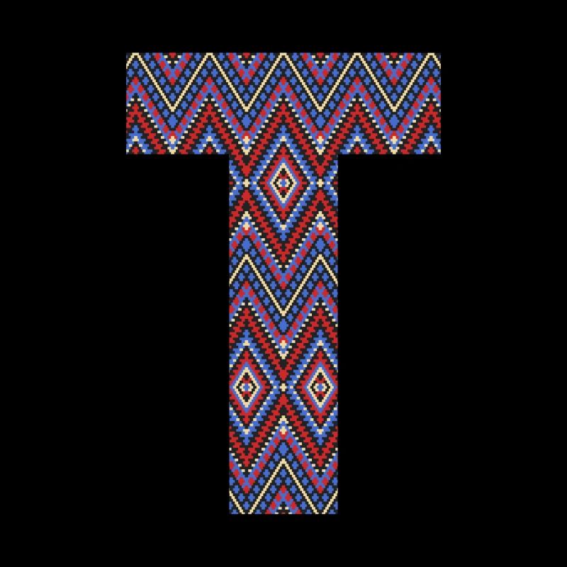Monogram Letter T- geometric pattern