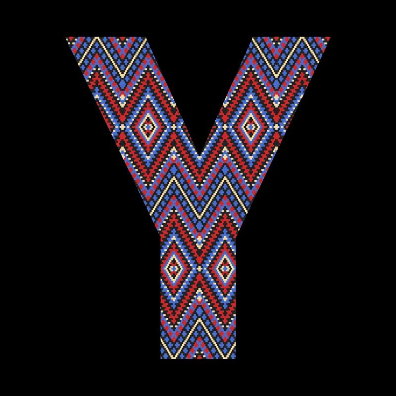 Monogram Letter Y- geometric pattern