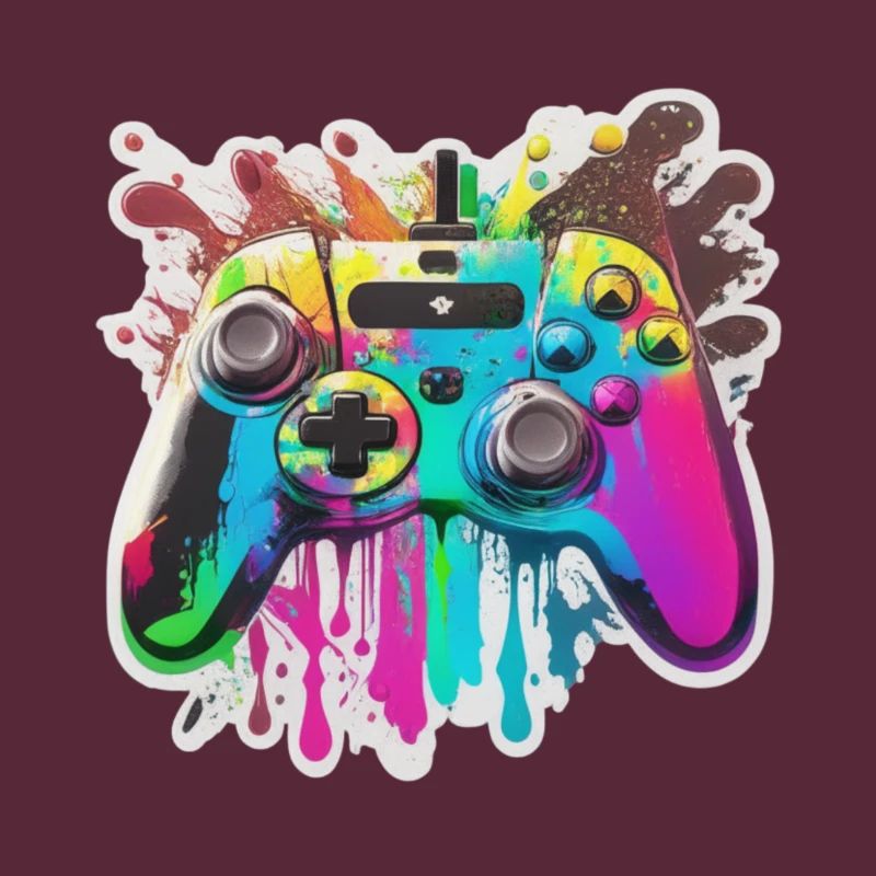 Gaming Controller Rainbow Splash