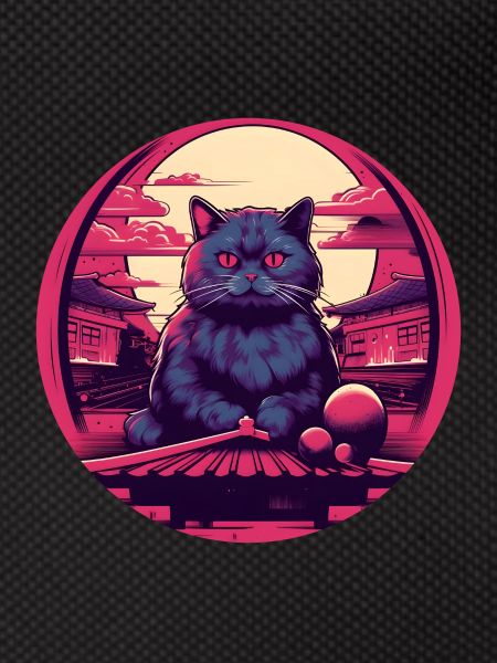 Synthwave japan Cat
