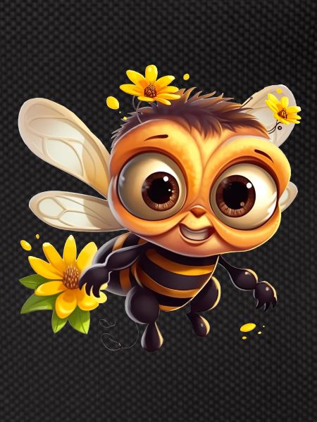 Funny honey bee