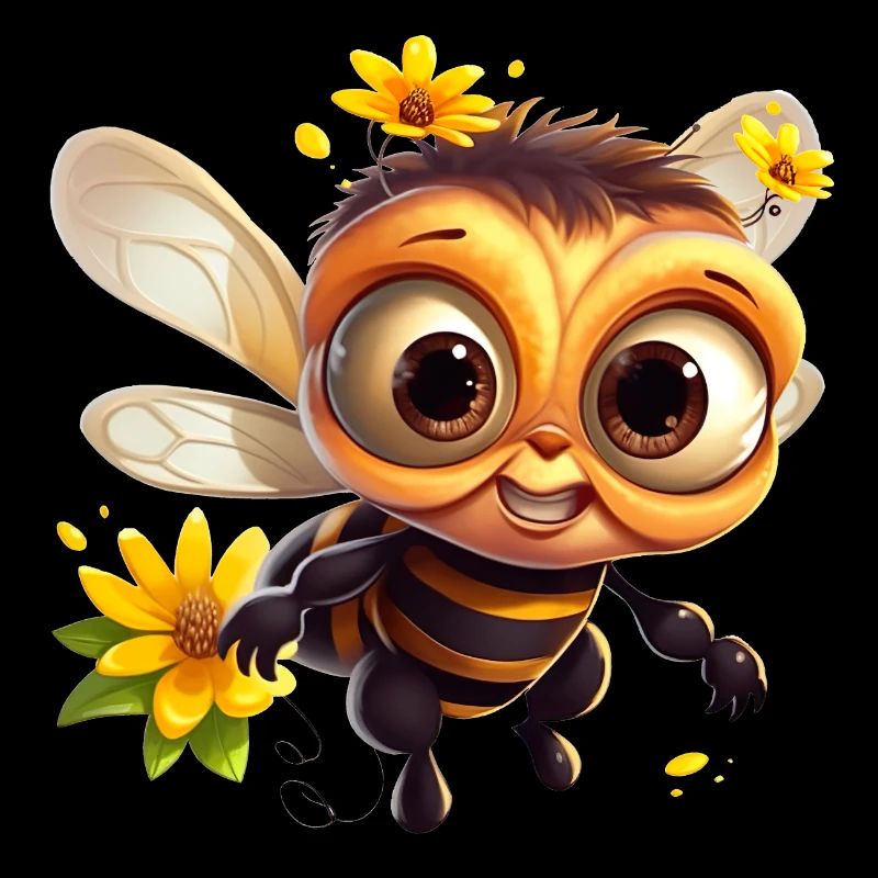 Funny honey bee
