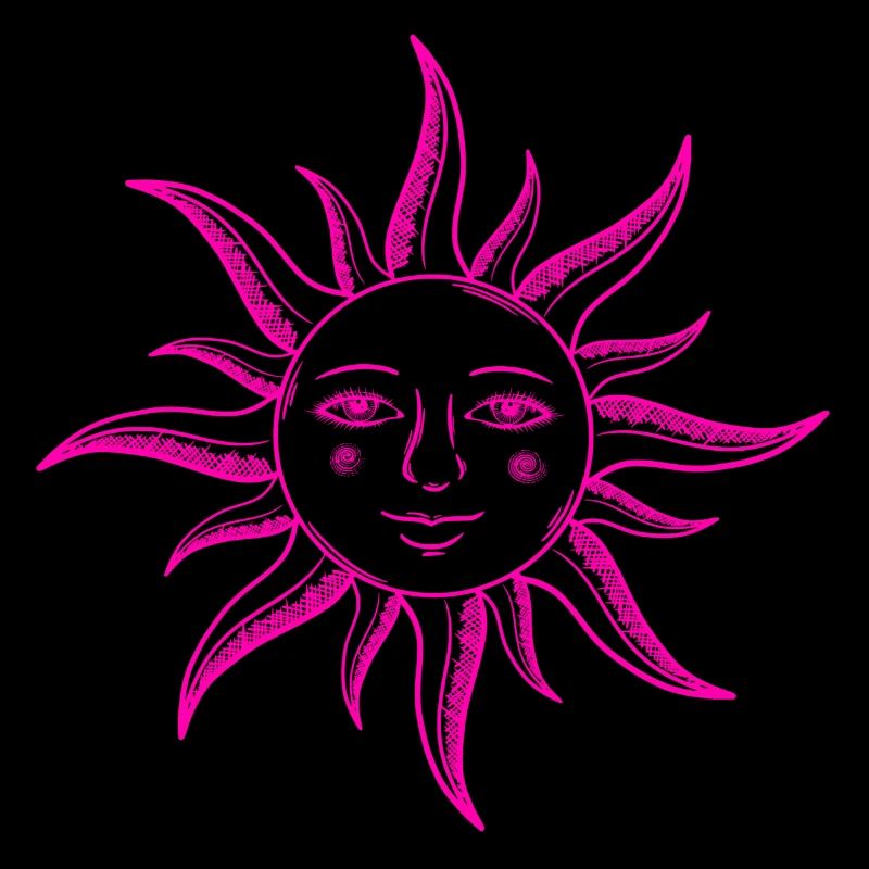 sun face sacred geometry yoga simple form