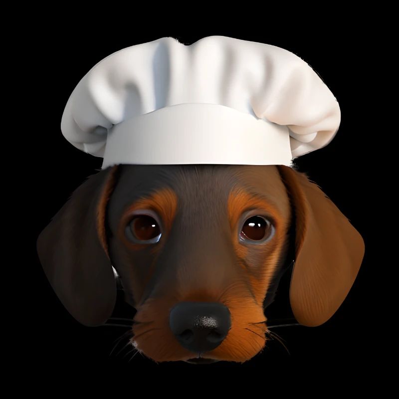 Restaurateur, chien, teckel, teckel, chien de cuisine