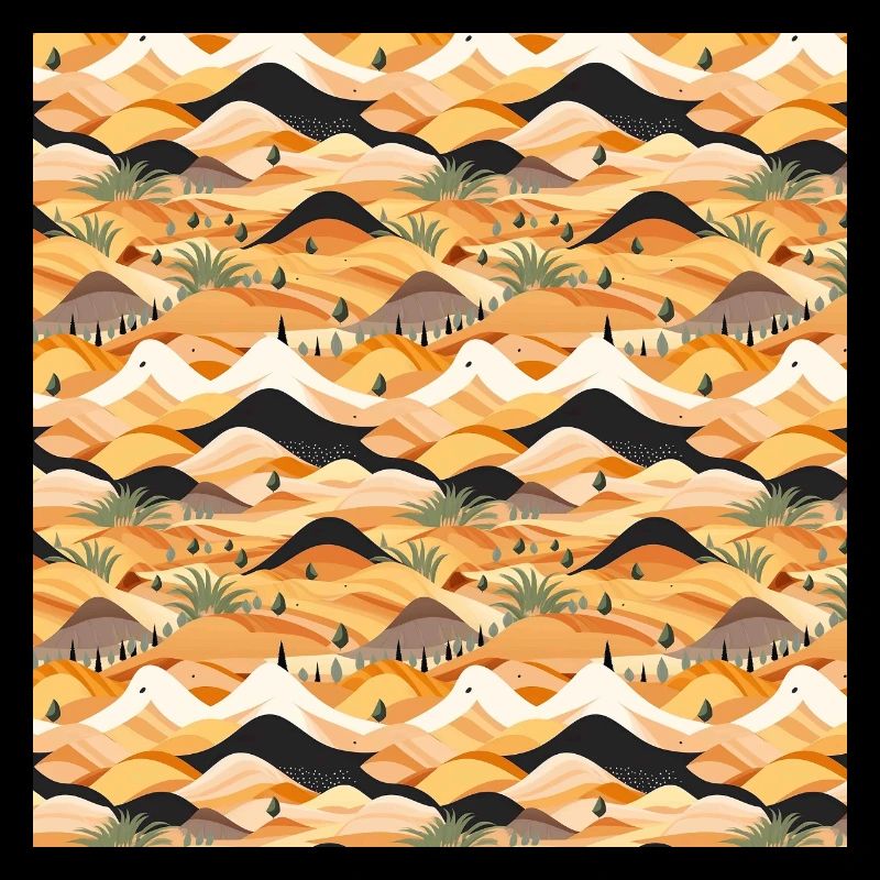 Desert Seamless Pattern Sand Sahara Dunes Arabic