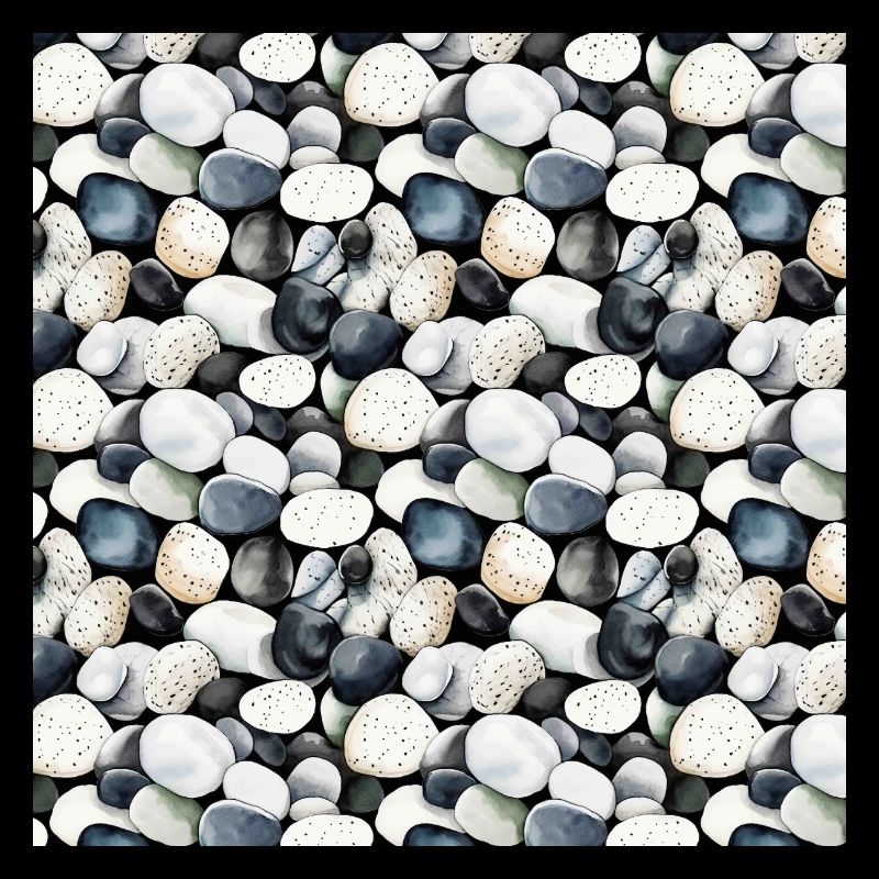 Smooth Stones Seamless Pattern Gemstones Polished