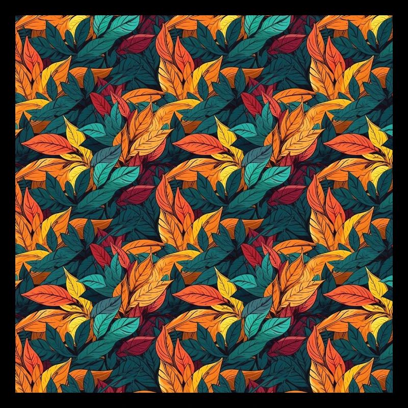 Leaves Seamless Pattern Leaf Foliage Nature Print