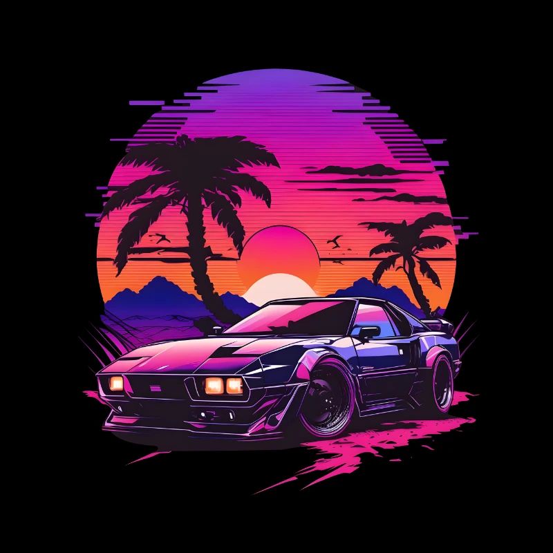 Synthwave Super Sport Car