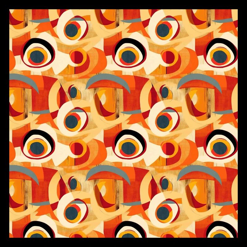 Abstract Seamless Pattern Shapes Lines Modern Art