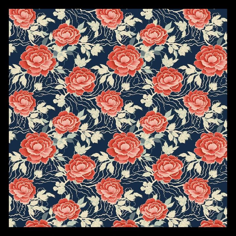 Roses Seamless Pattern Beautiful Elegant Aesthetic