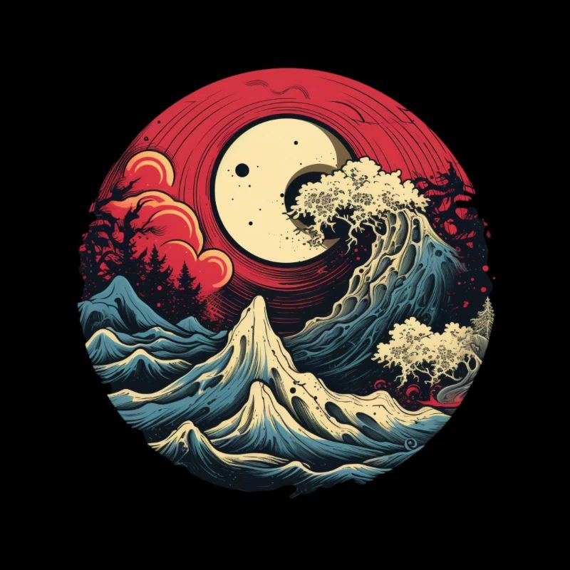Earth Waves Moon