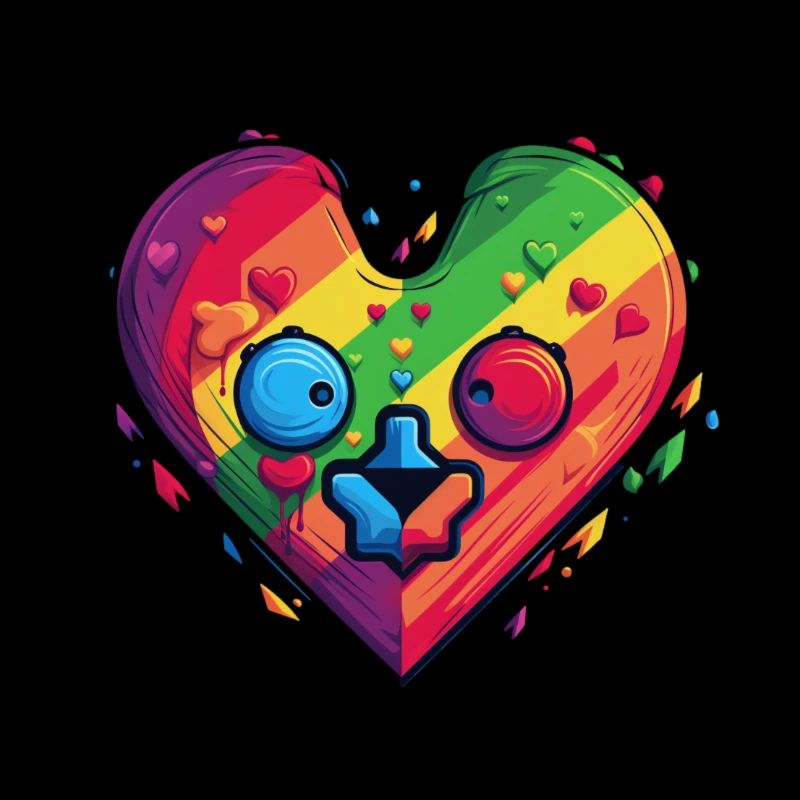 LGBTQIA+ Rainbow Heart