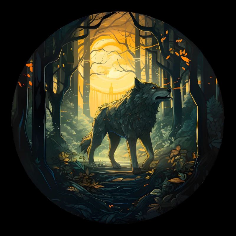 Mystischer Wolf