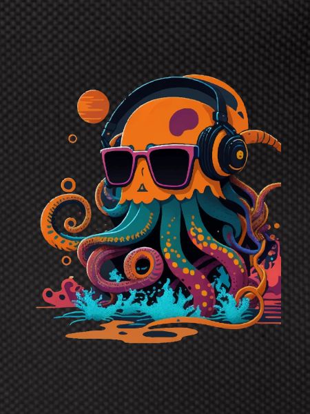 Octopus with sunglasses