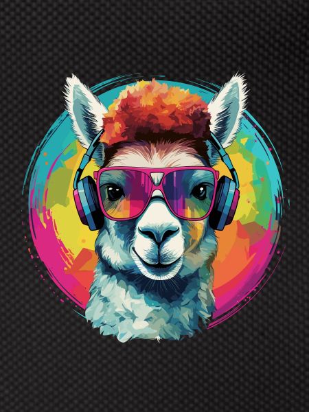 Crazy Alpaca Rainbow Art