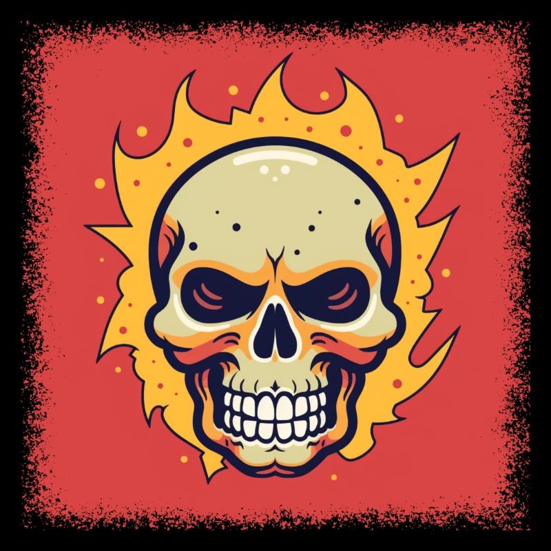 Skull death board heart idée présente