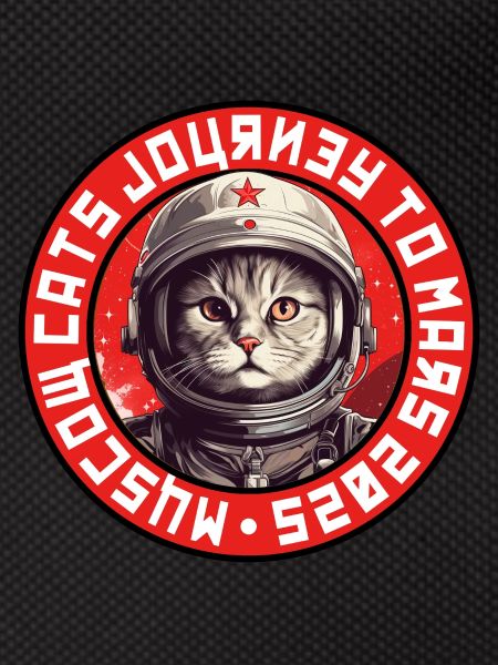 Astronaut Cat Logo - Soviet
