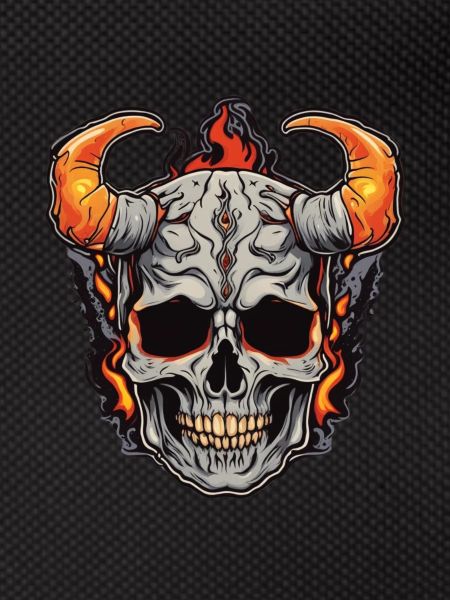 Horned skull fired