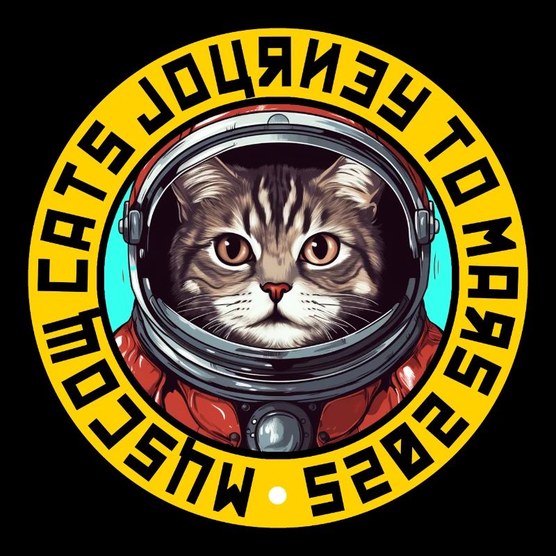Logo du chat astronaute 3 - soviétique
