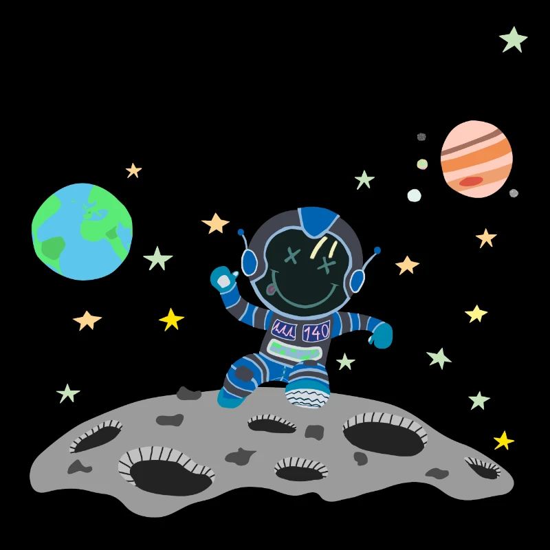 astronaute gris bleu