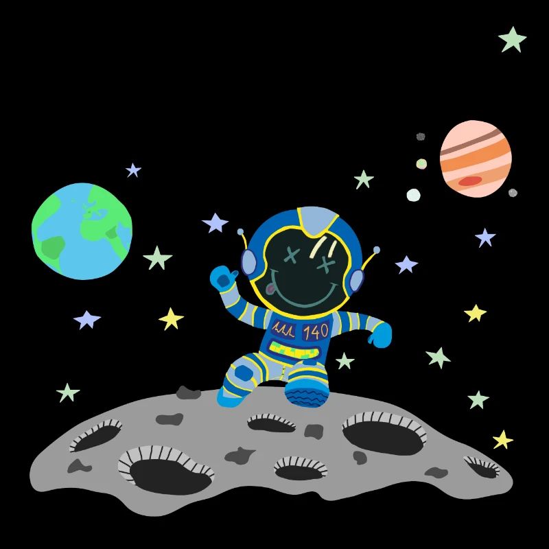 astronaute bleu bleu