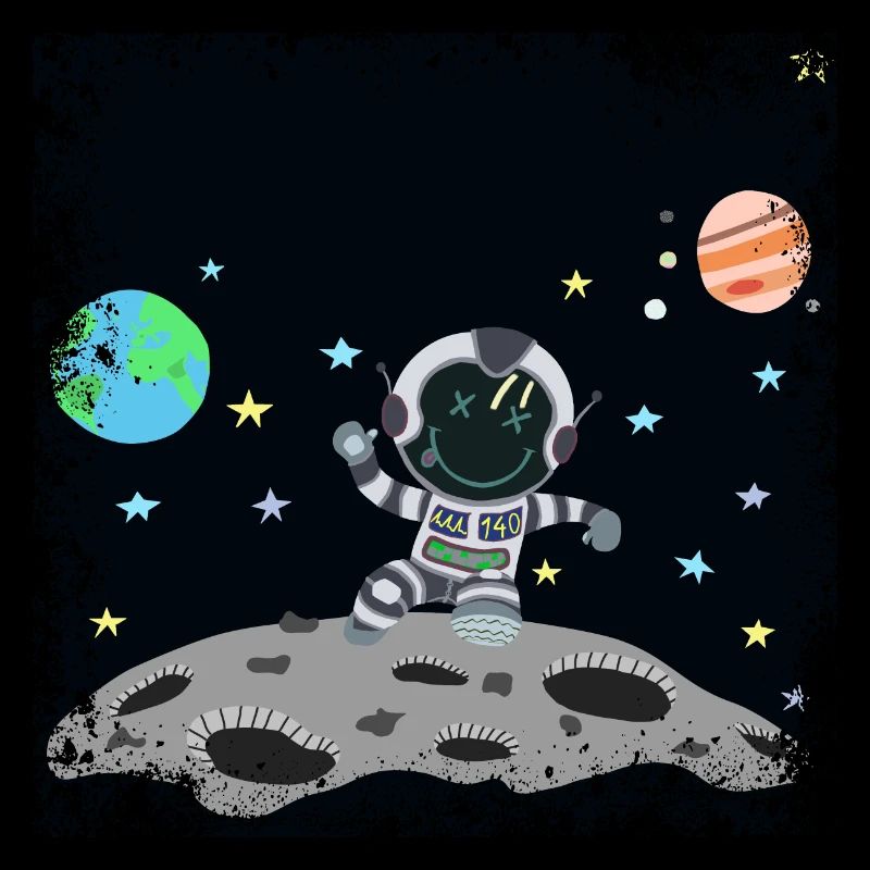 astronaute gris grunge