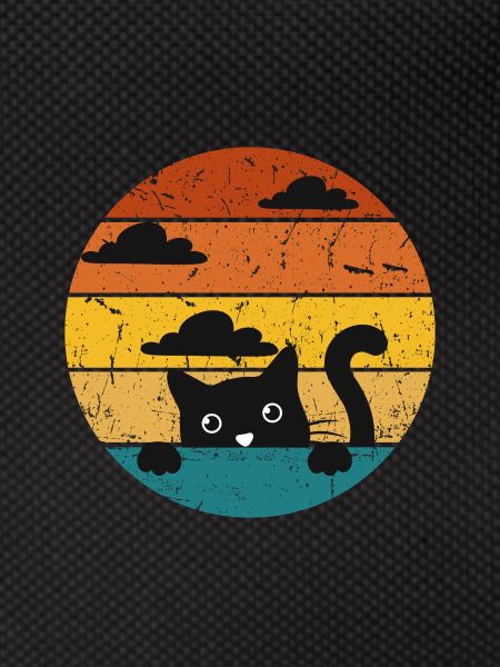 Lustige Retro-Katze