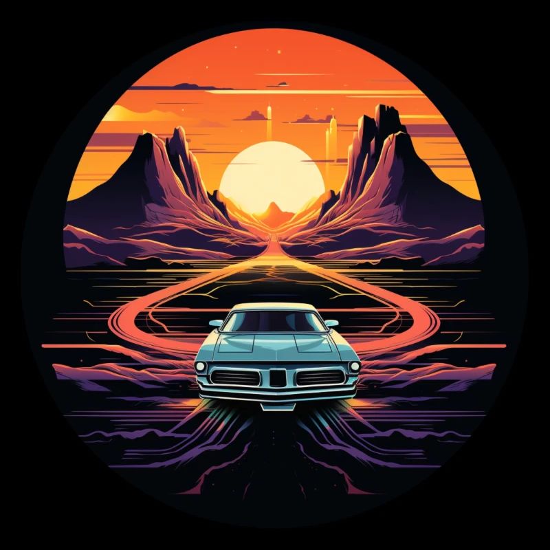Voiture rétro dans le désert