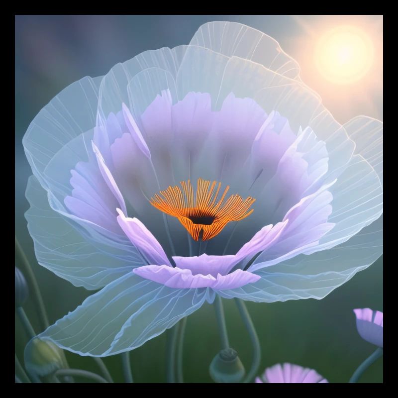 Mohnblume im Sonnenlicht
