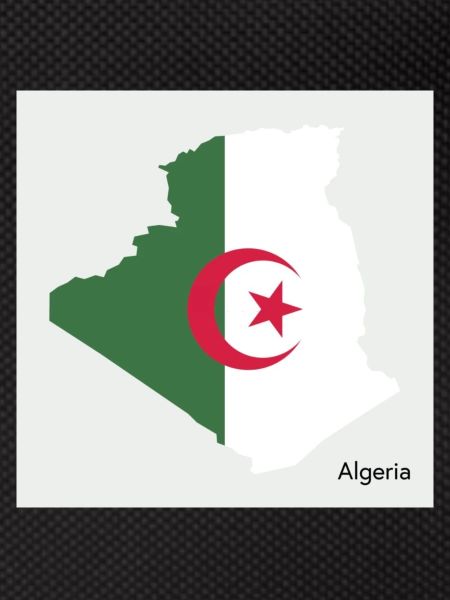 Algeria Flag, Map
