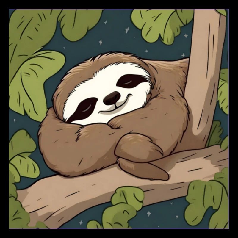 Cute sleeping sloth