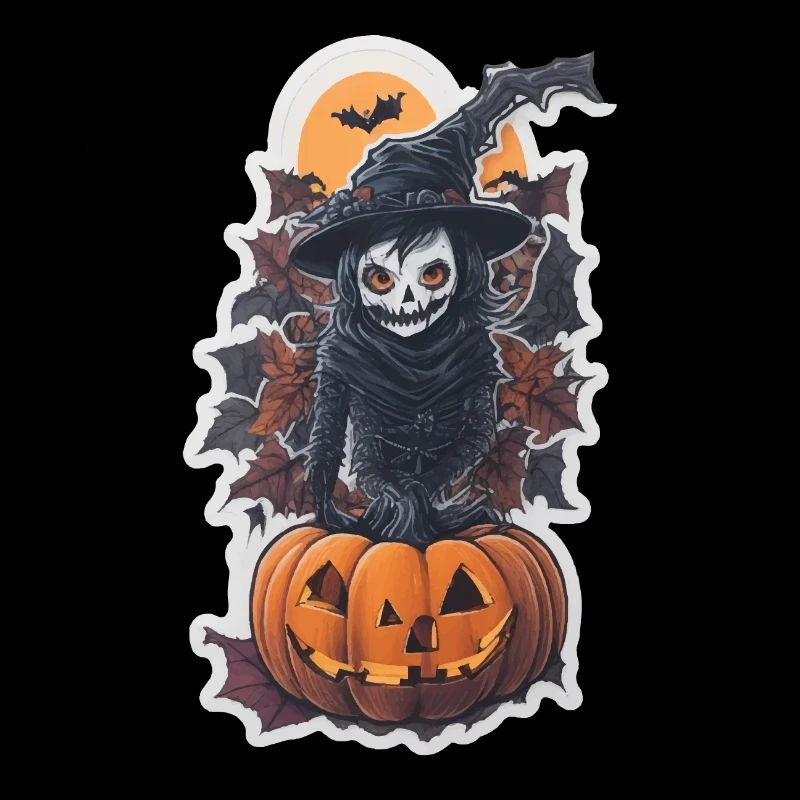 Sorcière à la citrouille Helloween