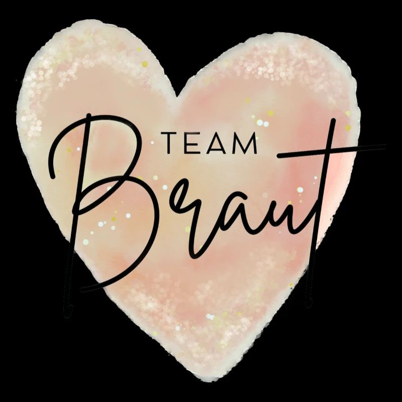 Team Braut rosa orangenes Herz, JGA