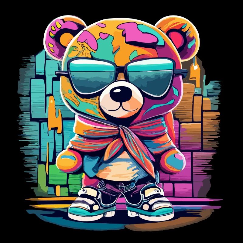 Grafitti teddy bear