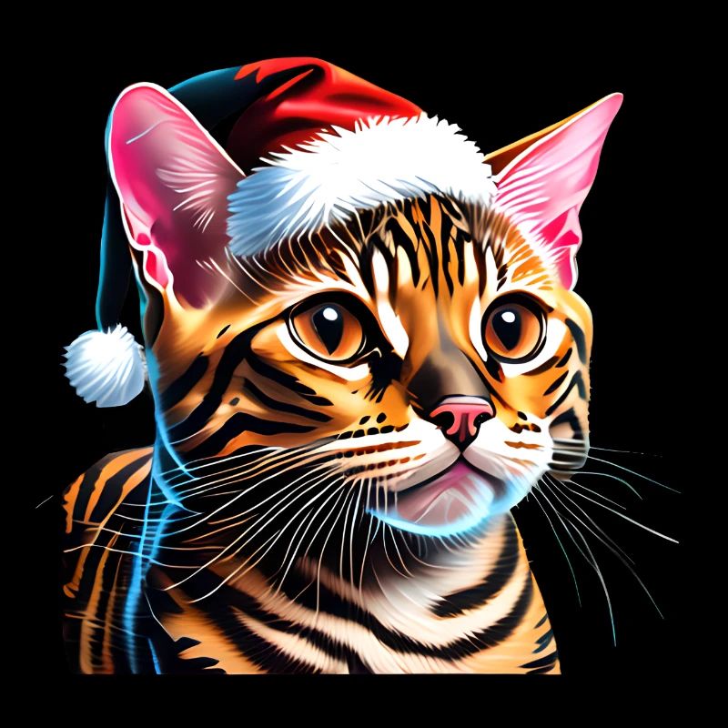 Chaton de Noël chat du Bengale Chaton du Bengale