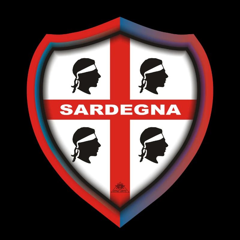 Sardinia badge 4 moors red and blue