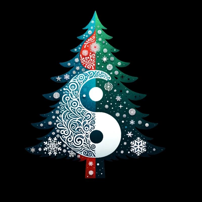Weihnachtbaum im Yin und Yang - Harmonisch