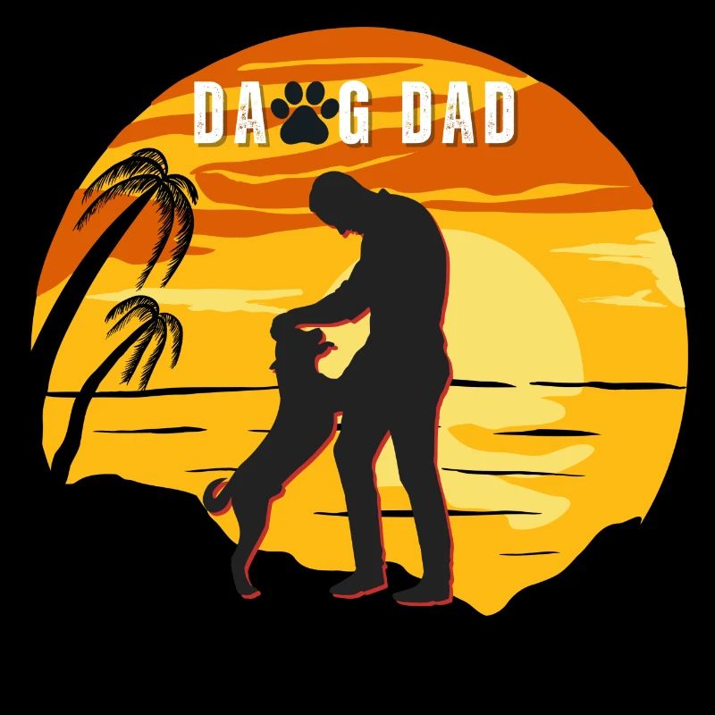 Dawg Dad Sunset Design