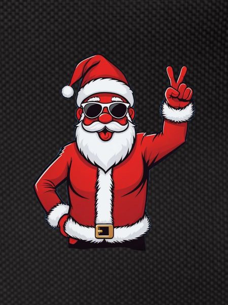 Santa with sunglasses