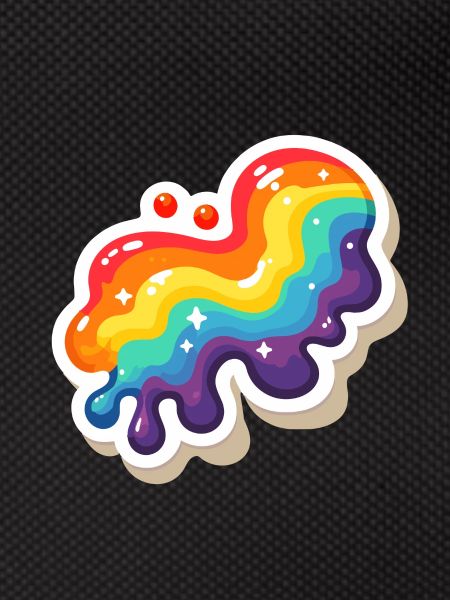 Rainbow Pouring Paint