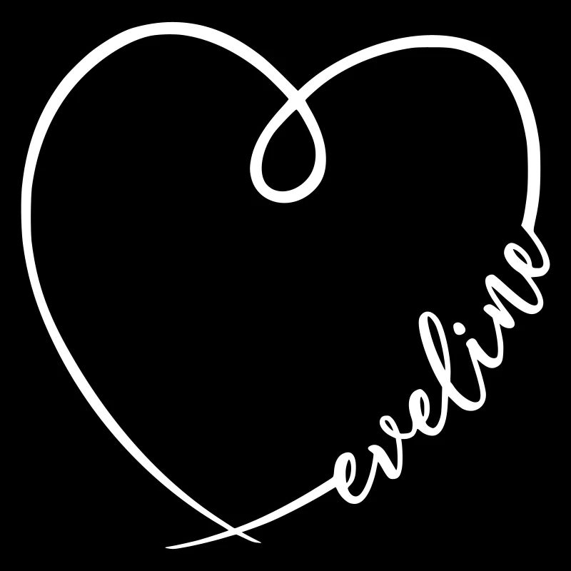 Eveline Name Calligraphy Heart