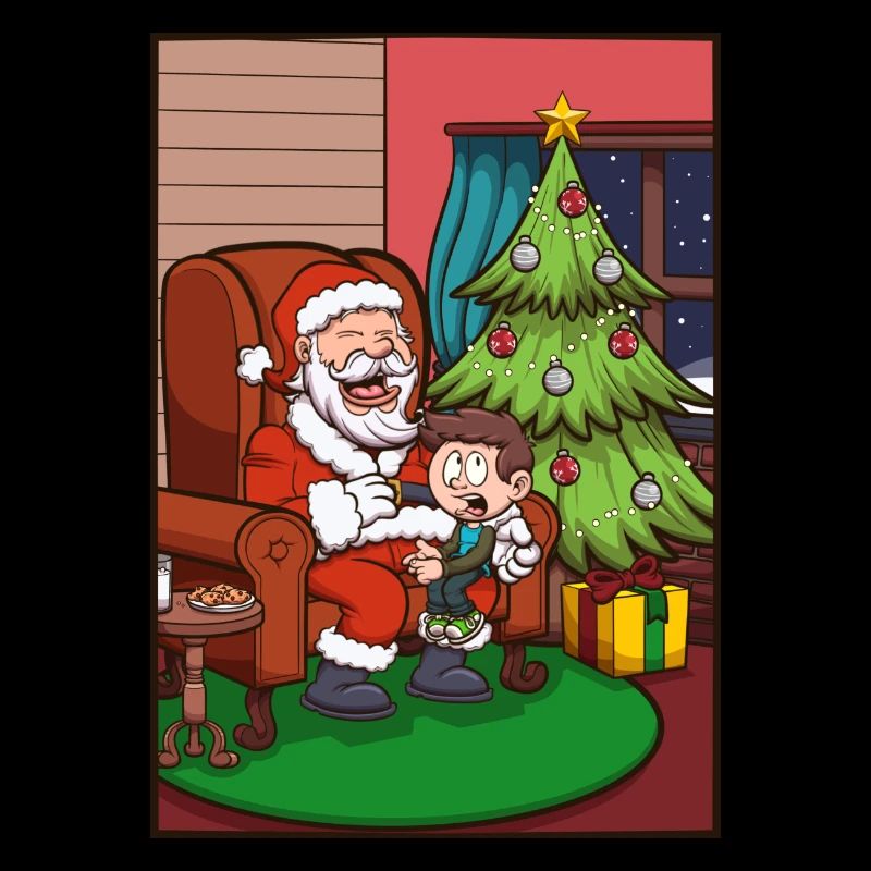 Weihnachtsmann mit Kind