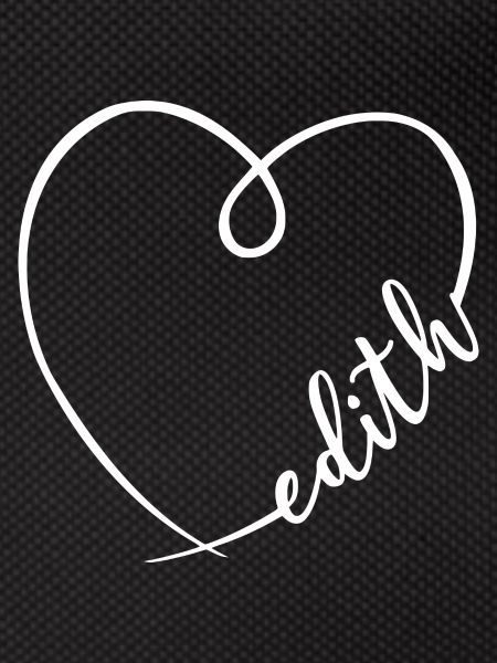 Edith Name Calligraphy Heart