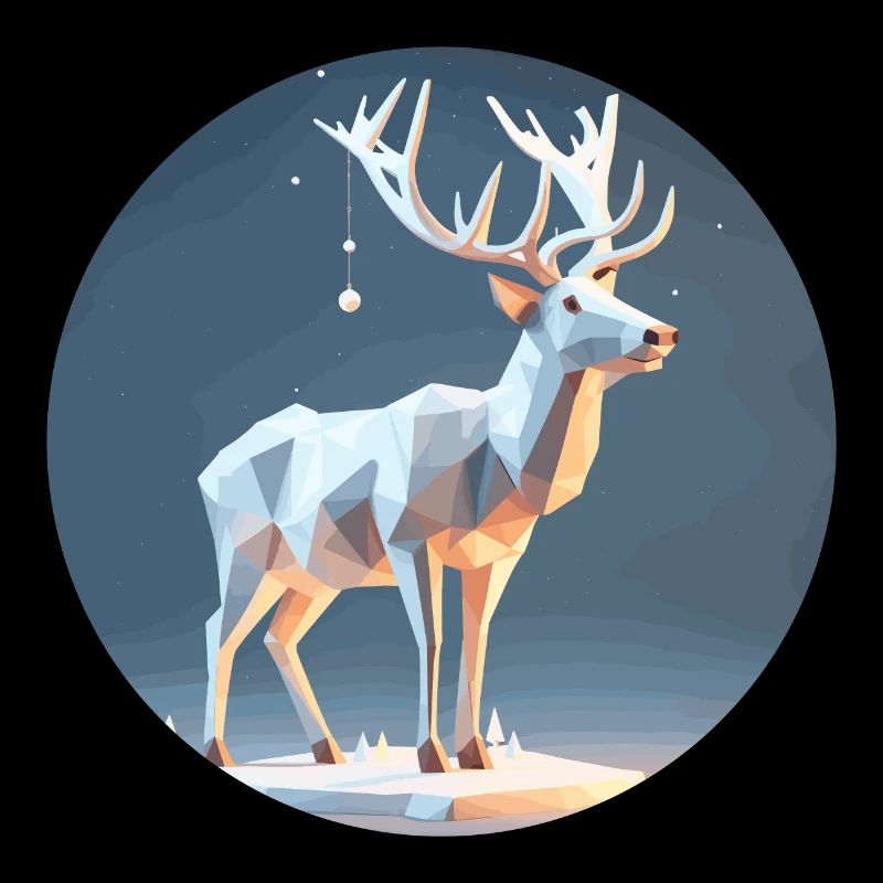 Reindeer Low Poly Christmas