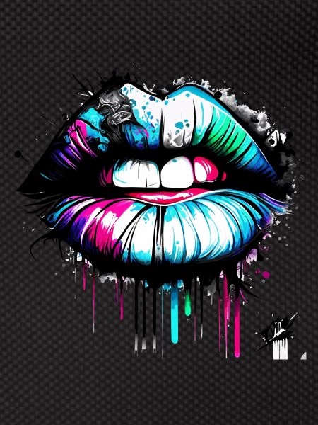 Lips Graffiti Style