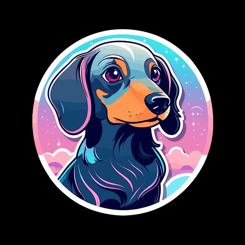 Illustration de chien teckel