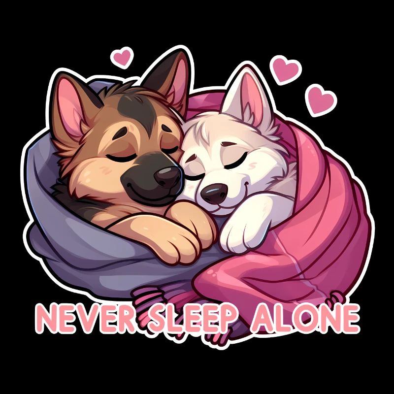 Schlafende Schäferhunde - Never Sleep Alone
